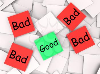 Good Bad Post-It Notes Meaning Acceptable Or Unacceptable