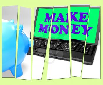 Make Money Piggy Bank Meaning Accumulating Wealth And Prosperity