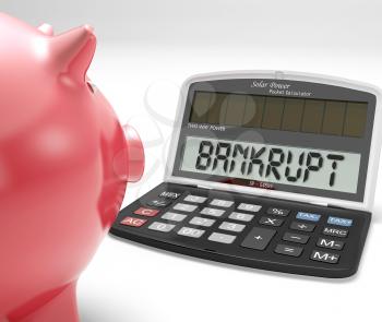 Bankrupt Calculator Showing No Finance Ability