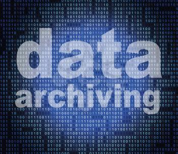 Data Archiving Showing Information Backup And Bytes