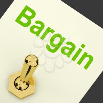 Bargain Switch Showing Discount Promotion Or Markdown