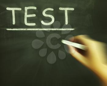 Test Chalk Showing Assessment Exam And Grade