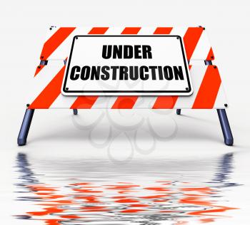 Under Construction Sign Displaying Partially Insufficient Construct