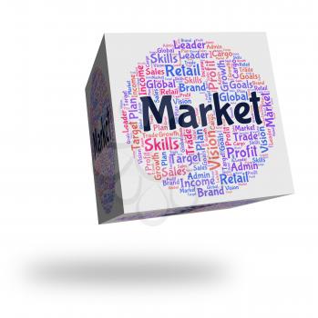 Market Word Showing Promotion Sales And Text