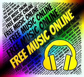 Free Music Online Indicating Sound Tracks And Melody