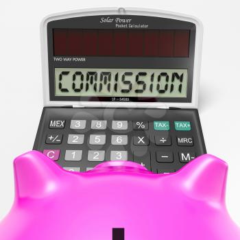 Commission Calculator Showing Motivational Idea To Fortune