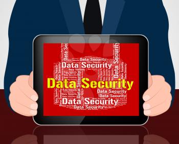 Data Security Showing Word Secure And Fact