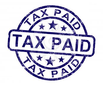 Tax Paid Stamp Showing Excise Or Duty Paid