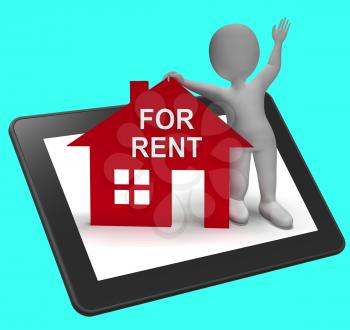 For Rent House Tablet Showing Rental Or Lease Property
