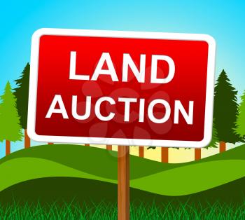 Land Auction Indicating Building Plot And Bidding