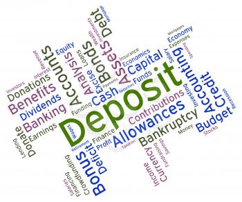 Deposit Word Indicating Part Payments And Words 