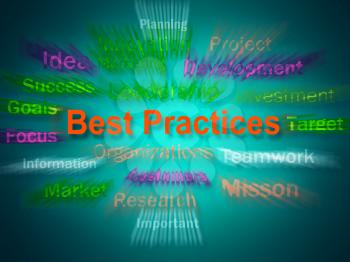 Best Practices Brainstorm Displaying Optimum Business Procedures