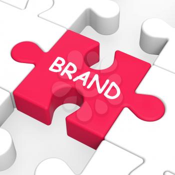 Brand Jigsaw Showing Branding Trademark Or Product Label