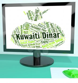 Kuwaiti Dinar Indicating Exchange Rate And Banknote