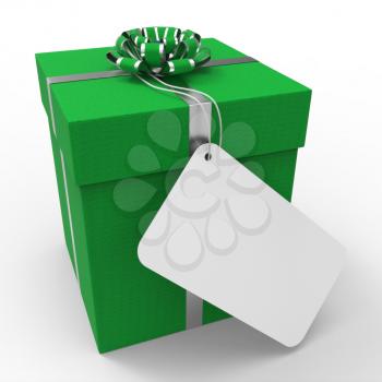 Gift Tag Indicating Blank Space And Giving