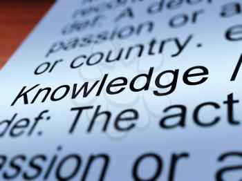 Knowledge Definition Closeup Shows Information Intelligence And Education