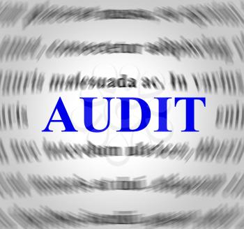 Audit Definition Showing Auditor Inspect And Explanation