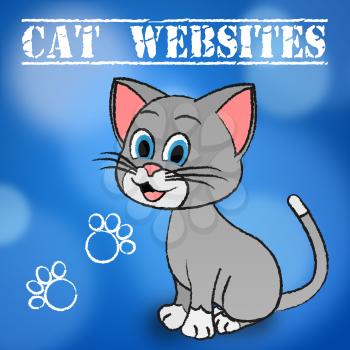 Cat Websites Showing Puss Pets And Internet