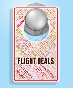 Flight Deals Representing Aircraft Signs And Signboard