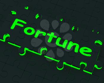 Fortune Glowing Puzzle Shows Good Or Bad Luck
