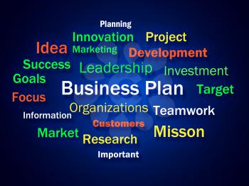 Business Plan Showing Strategy Thinking Or Planning