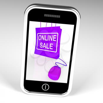 Online Sale Bag Displaying Internet Sales and Discounts