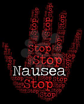 Stop Nausea Showing Car Sick And Restriction