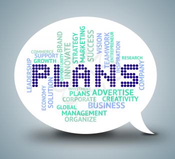 Plans Bubble Representing Goals Aim And Objective
