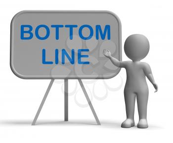 Bottom Line Whiteboard Showing Reduce Costs Grow Income