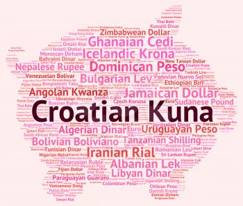 Croatian Kuna Showing Exchange Rate And Currency