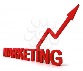 Red Marketing Word Meaning Promotion Sales And Advertising