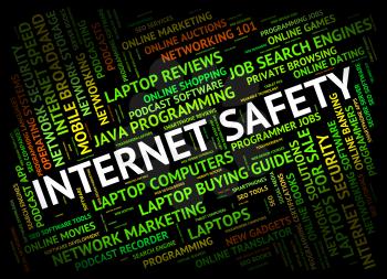Internet Safety Indicating World Wide Web And Beware Hazard