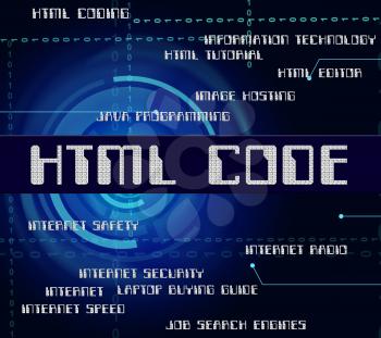 Html Code Indicating Hypertext Markup Language And Program Cipher