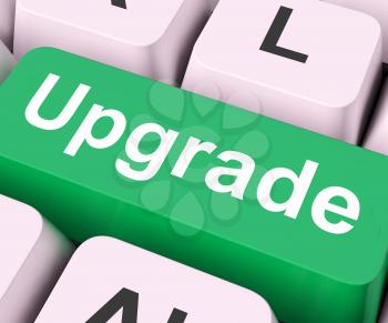Upgrade Key On Keyboard Meaning Improve Better Or Update
