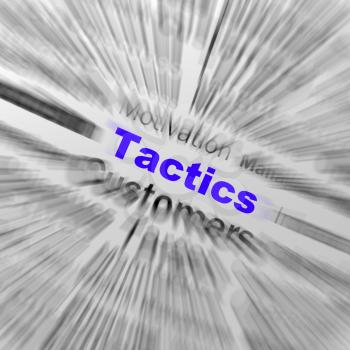 Tactics Sphere Definition Displaying Management Plan Tactic Or Strategy
