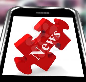 News Smartphone Meaning Web Headlines Or Bulletin