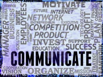 Communicate Words Showing Global Communications And Connections