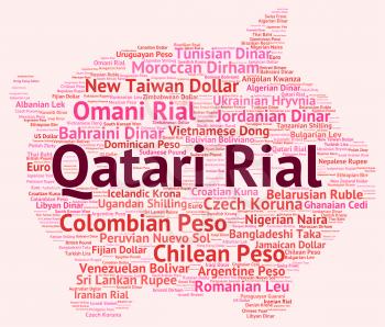 Qatari Rial Representing Exchange Rate And Market