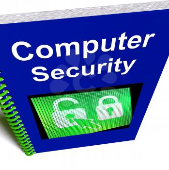 Computer Security Book Showing Internet Safety 