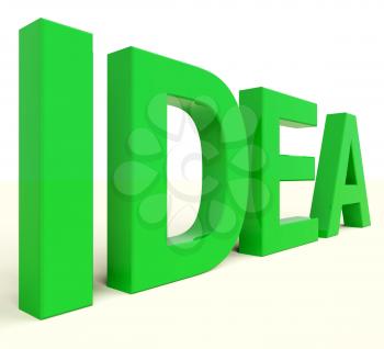 Idea Word In Green Showing Concept And Creativity
