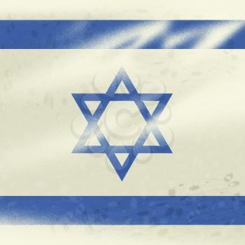 Israel Flag Showing Middle East And Jewish