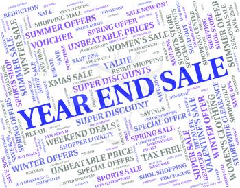 Year End Sale Indicating Text Offers And Promotional
