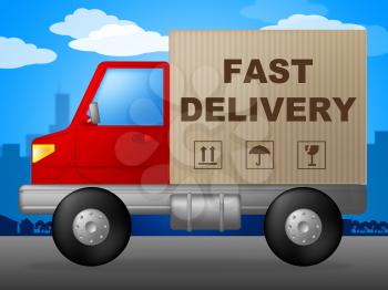 Fast Delivery Representing High Speed And Rush