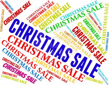 Christmas Sale Showing Text Bargains And Bargain