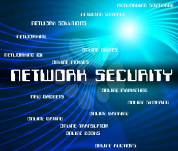 Network Security Showing Global Communications And Forbidden