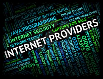Internet Providers Representing World Wide Web And Website