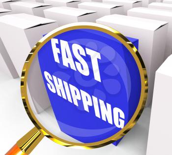 Fast Shipping Packet Showing Quick Deliveries and Transportation
