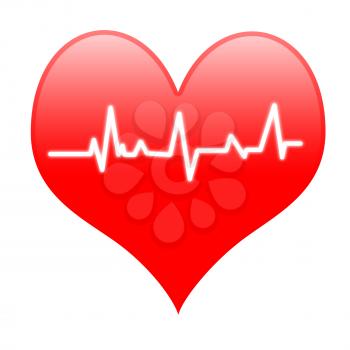 Electro On Heart Meaning Passionate Heartbeat Or Loving Beat