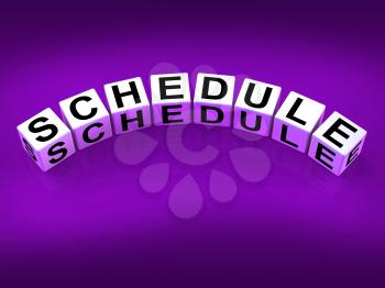Schedule Blocks Meaning Program Itinerary and Organize Agenda