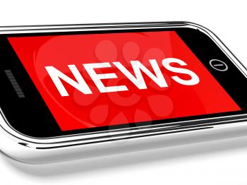News Headline On A Mobile Phone For Online Information Or Media